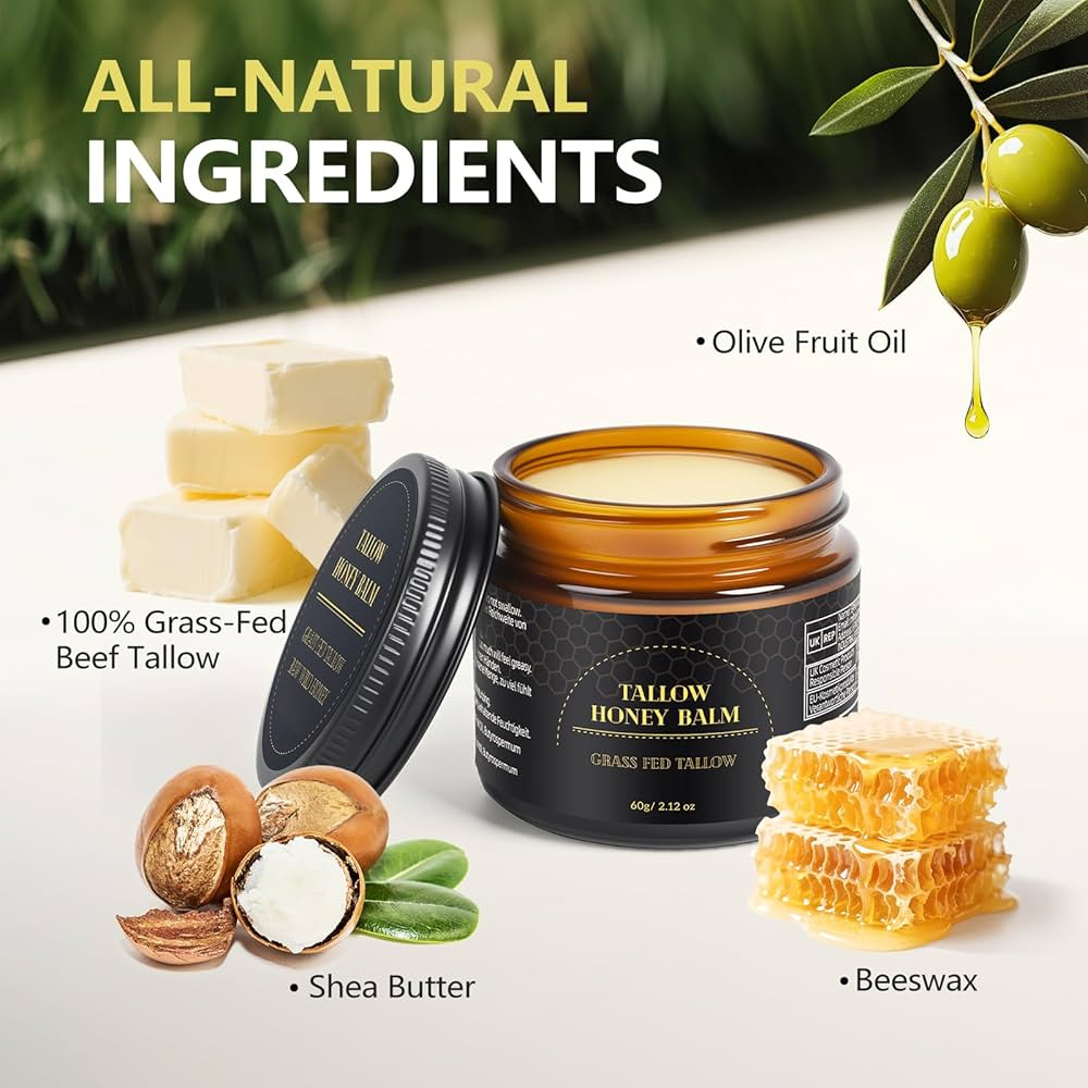 Pure Organic Grass-Fed Beef Tallow Balm